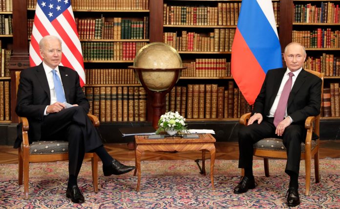 Joe Biden e Vladimir Putin, Ginevra 6 giugno 2021. Fonte wikimedia commons.