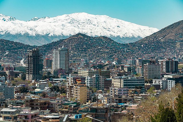Vista di Kabul in Afghabistan Fonte: Wikimedia Commons
